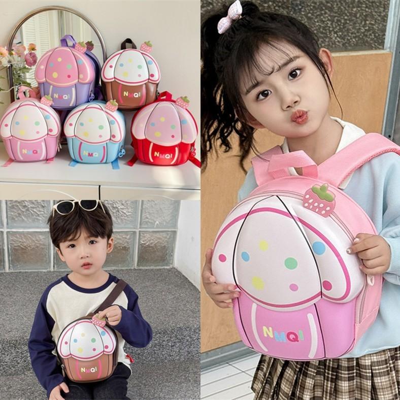 Children Whimsical Backpack Attractive Cartoon Style Lightweight Dual Shoulder Bag For Use Everyday