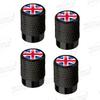 Aluminum For Union Jack Flag Logo Mini Cooper Jaguar Land Rover Vauxhall Lotus 4pcs Car Decor Wheel Tire Valve Caps Stem Cover TB1