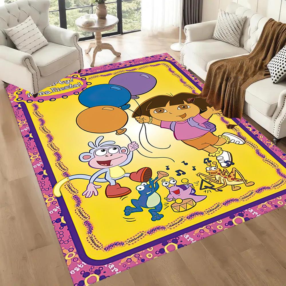 Dora Explorer Floor Rug Office Rug Design for Living Rooms Entryway Playrooms Dining Room Anti-slip Rug Office home decor Perfect Gift for Women/Men