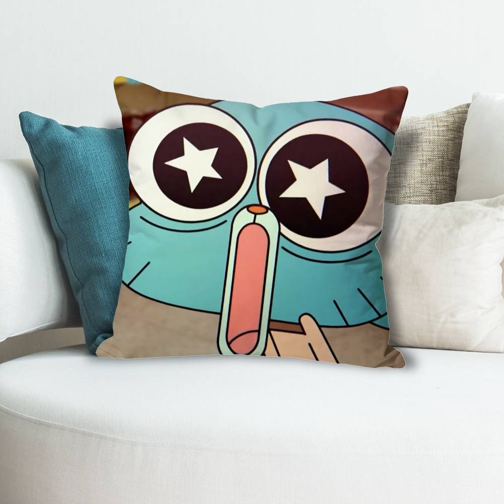 Cartoon AAmazing World GGumball Various Sizes Square Pillow Case For Car Home Bedchamber Decor Custom Valentine gift