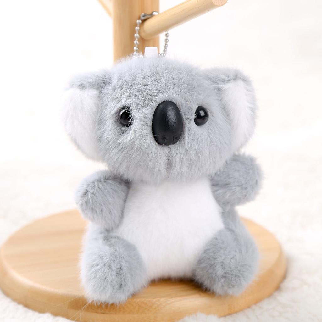 Animal Sitting Koala Plush Keychain Kids Girls Soft Cotton Filling Bag Accessory