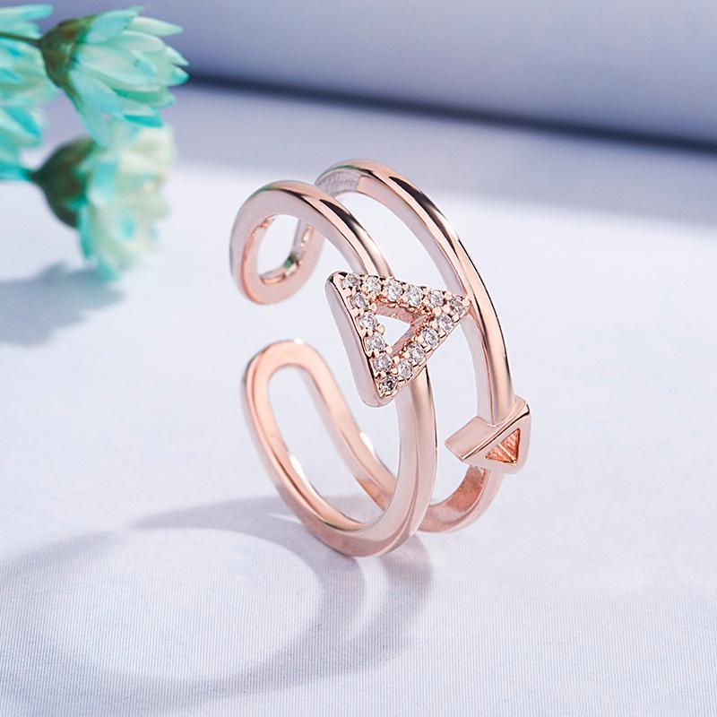 Lindon Classic Copper Alloy Zircon Ring Ladies Jewelry Wedding Promise Party Gift