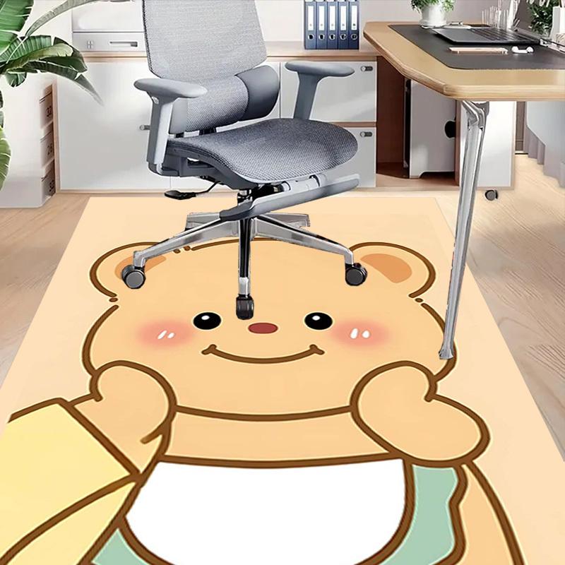 1PC Bear Cartoon Extra Large Non-Slip Floor Carpet, Office, Family, Bedroom, Studio - Large Area Rug Indoor Rugs, Vibrant Colors-A252