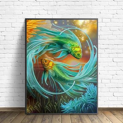 DIY Diamond Painting Goldfish Cross Stitch Kit Mosaic Art Diamond Painting Full Circle/Square Diamond Home Decoration