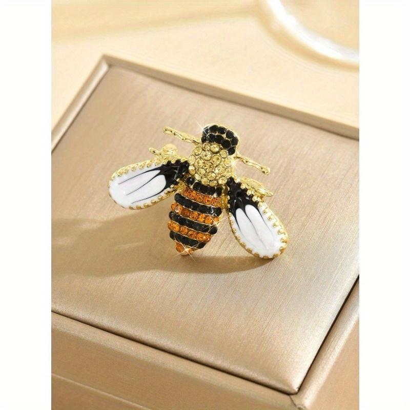 Spilla a forma di ape con strass carini Accessori da festa da donna Spille corsage con perle a forma di insetto Accessori per abbigliamento Cardigan Completo Regalo