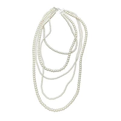Wind Personality, High Sense, Multi-layered Pearl Necklace, Women's Fashion Retro Sweater Chain, Collarbone Chain