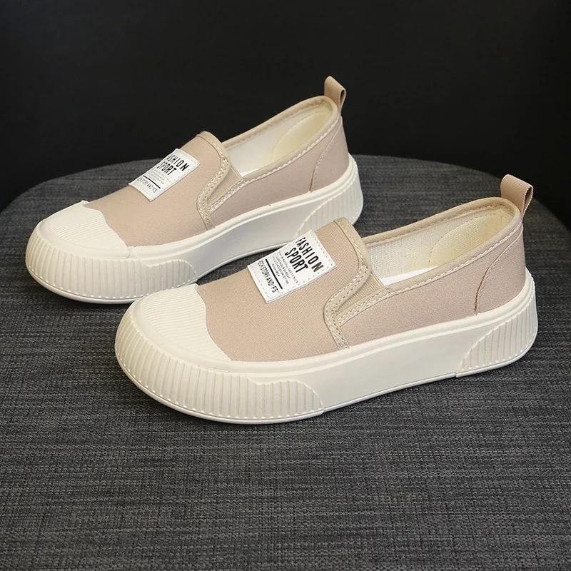 Fashion 2024 New Comfortable Women's Shoes Autumn Breathable Cloth Shoes Women's Soft Soled Comfortable Thick Soled Casual Shoes