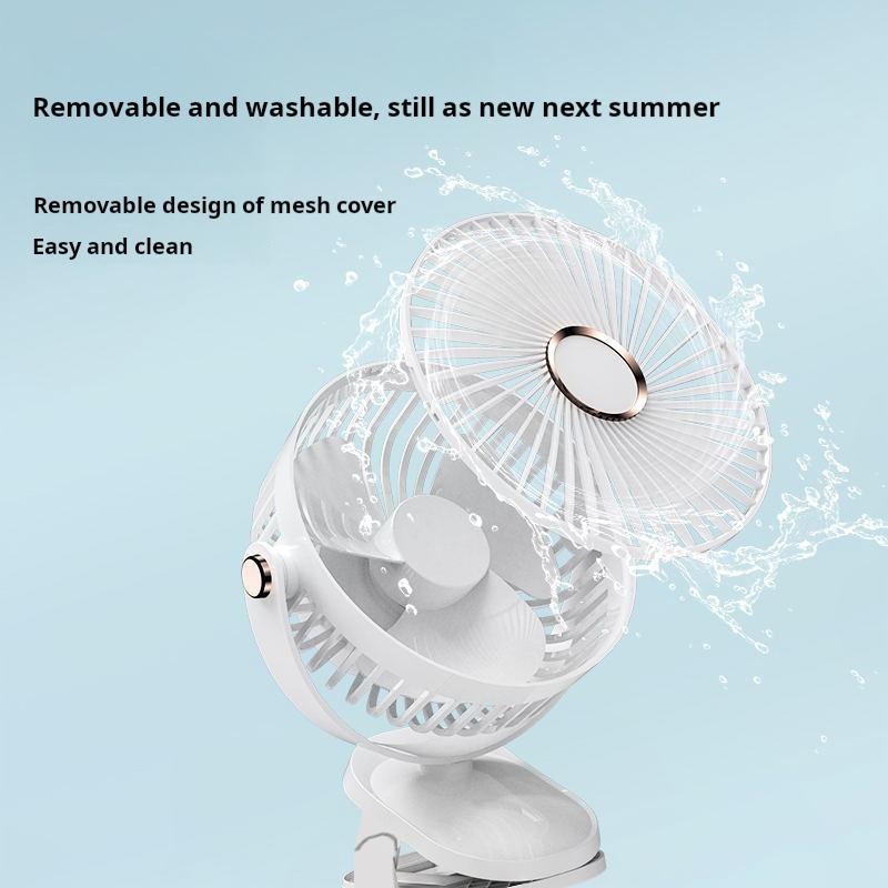 New 3 in 1 Portable Mini Clip Fan Rechargeable Air Circulator Wireless Electric Fan With Led Light Clip-on Home handheld Fan