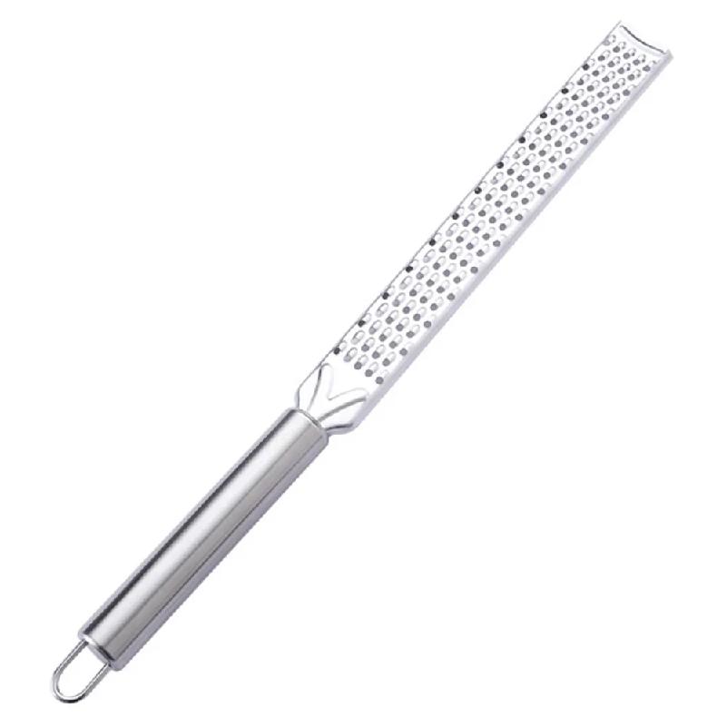 

Stainless Steel Kitchen Grater & Citrus Peeler – 20cm for Lemon, Ginger, Garlic, Cheese серебряный