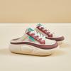 New Summer Half-support White Shoes for Women's Mesh Breathable Student Board Shoes Casual Thick Sole Height
