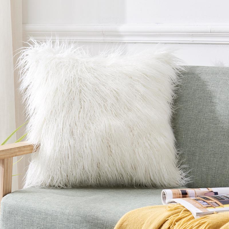 Cuscino Schienale Peluche Transfrontaliero: Cuscino Decorativo Elegante e Confortevole per Divano e Camera da Letto (Nessun nucleo)