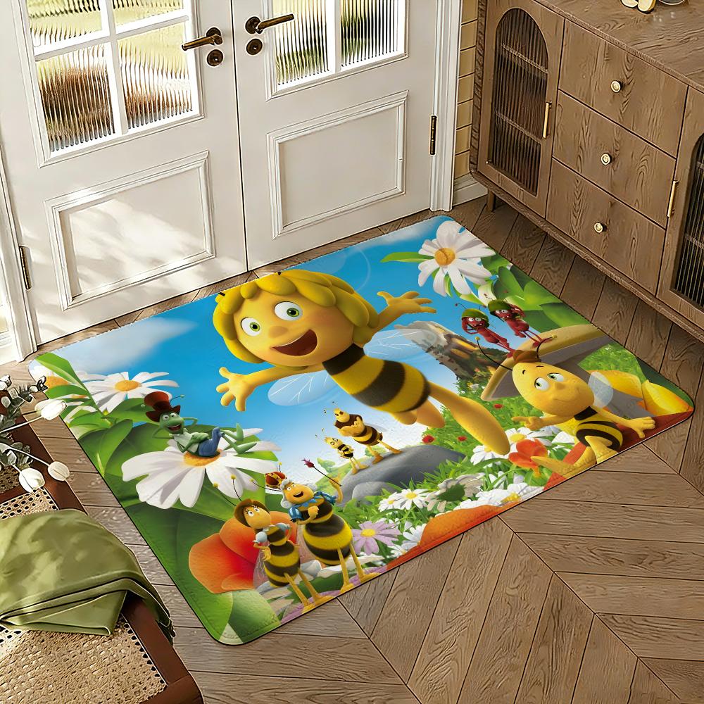 Tappetino da Pavimento Maya l'Ape Morbido Spesso Assorbente Antiscivolo Camera da Letto Soggiorno Tappetino d'Ingresso Decorazione per la Casa Tappeti in Flanella