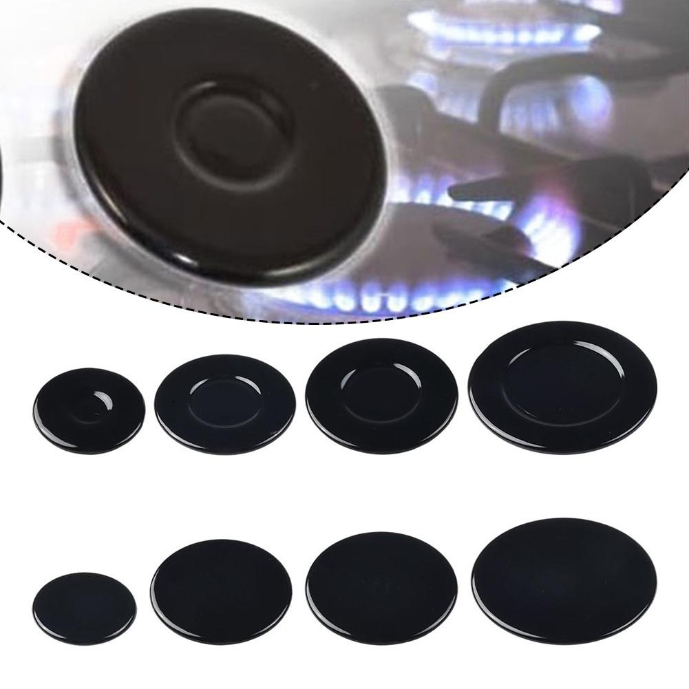 4 Pcs Cooker Hob Gas Burner Cap Round Non-stick BBQ Grill Mat For Medium Gas Cookers Burner Covers Cooking Grilling Sheet Parts