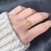 High Sense Light Luxury S925 Sterling Silver Plated 18K Gold Natural Colored Treasure Ring Index Finger Ring Niche Jewelry Women