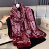 Women 180*90cm Fashion Beautiful Soft Silk Scarves Female Lady Shawl Hijab Wrap Foulard Bandanna Muffler Beach Pareo
