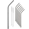 Set di 9 Cannucce Riutilizzabili Cannucce Metalliche Cannucce in Acciaio Inossidabile 304 per Caffè Latte Bar Accessorio Festa Cannuccia da Cocktail