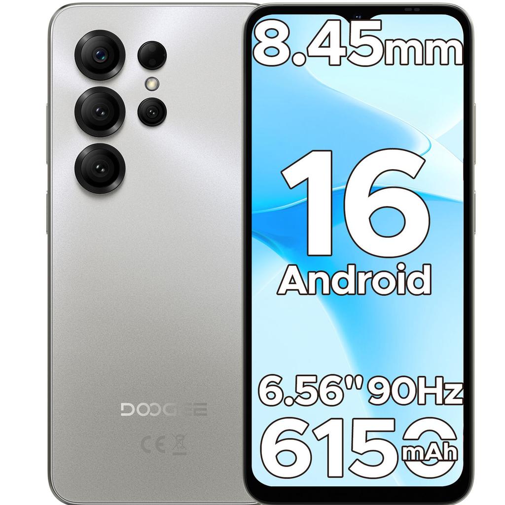 Doogee NOTE 56 X Mobile Phones, Android 16 Phone, 6150mAh, 6.56 Inch, 24GB + 64GB/2TB, Octa Core