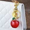 Fruit Keychain Bag Fashionable Apple Pendant Key Ring Unique Accessory