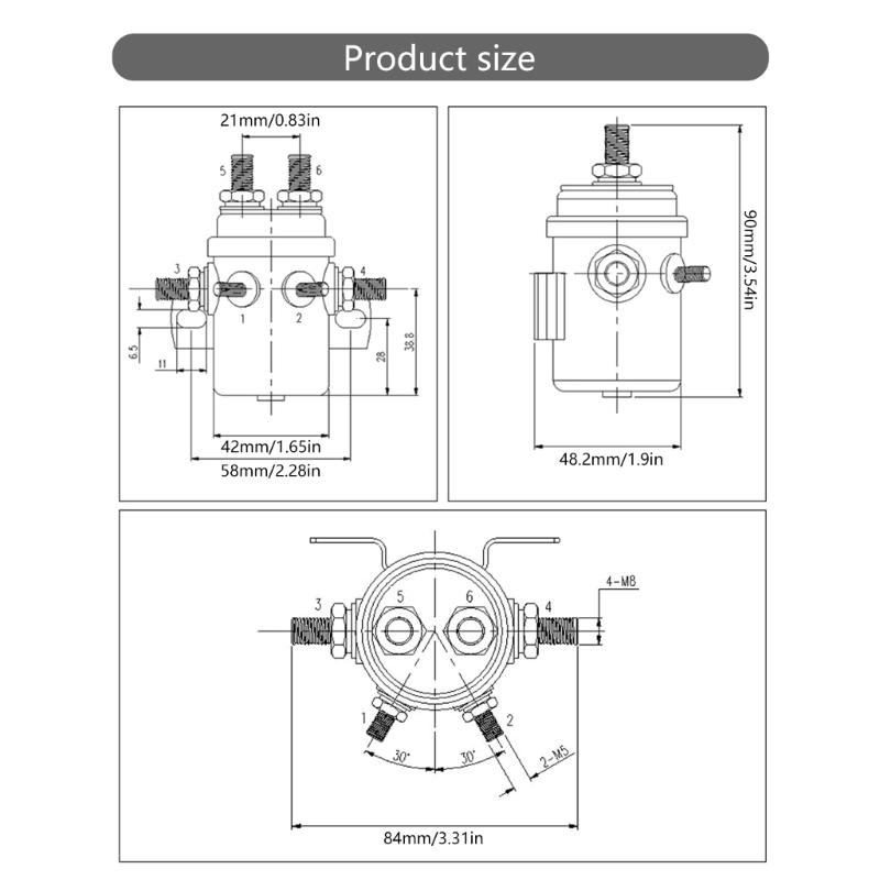 Hochleistungs-12V 300A Windenrelais Motorschalter für ATVs und Nutzfahrzeuge Outdoor-Rettungseinsätze Einfache Installation