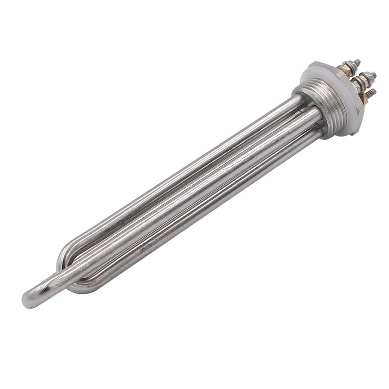 DERNORD 12V 24V 36V 48V Water Immersion Heater 1Inch NPT Thread Electric Heating Tube 304SUS