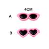 50pcs Patch Heart-Shaped Resin Mini Sunglasses Flat Back DIY Resin Ornaments Cabochons 4CM Simulation Toy Scrapbook