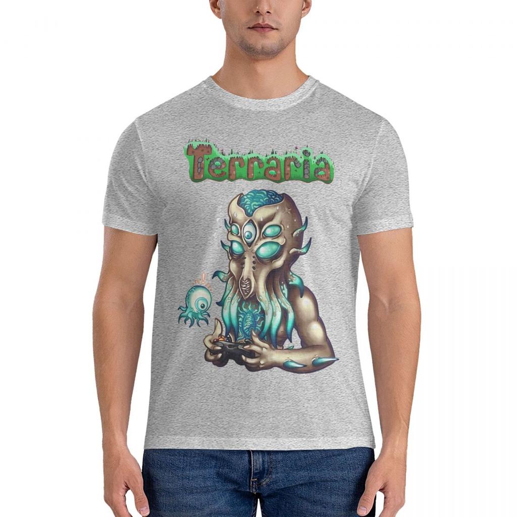 Unisexs Awesome Action T Shirt Terraria Cotton Tops Unique Short Sleeve Round Collar Tees Graphic Printed Tshirts