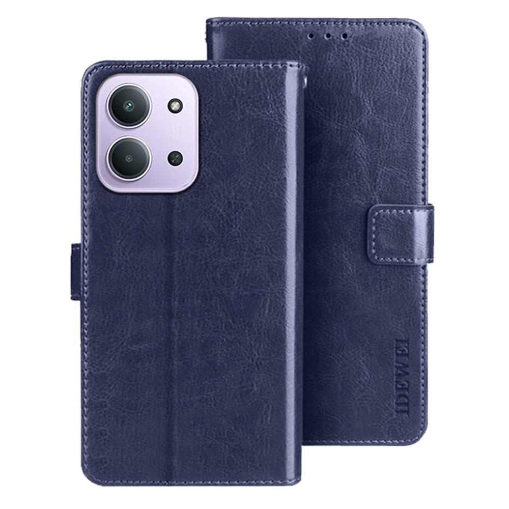 IDEWEI Stand Case for Xiaomi Redmi 15C 4G (EU) (173mm)/15C 5G (EU) (173mm)/Poco C85 4G (173mm) Crazy Horse Texture Leather Phone Cover