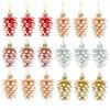 6pcs DIY Painted Christmas Pine Cone Plastic Christmas Tree Decoration  Home Xmas Decor