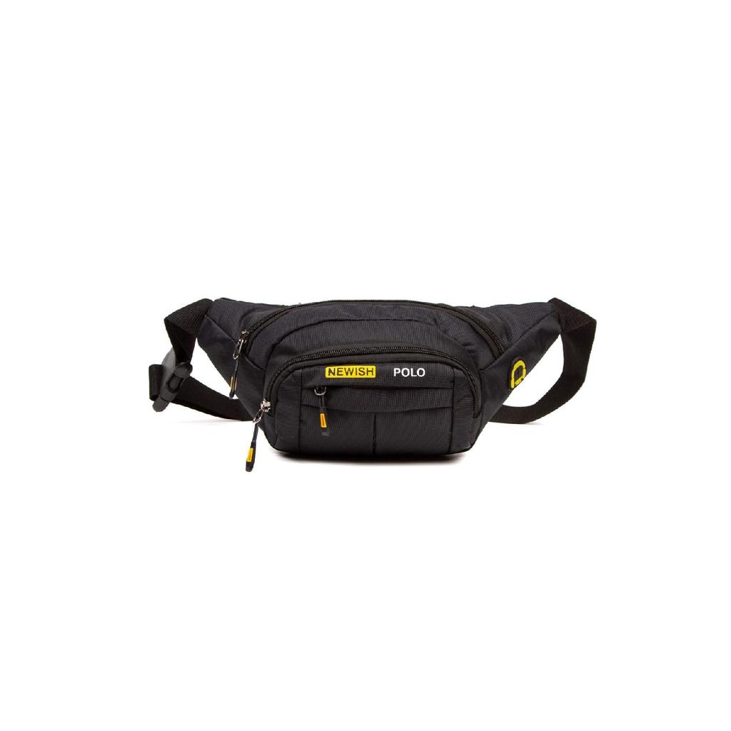Unisex Black Waterproof Waist And Shoulder Bag Freebag With Usb And Headphone Port