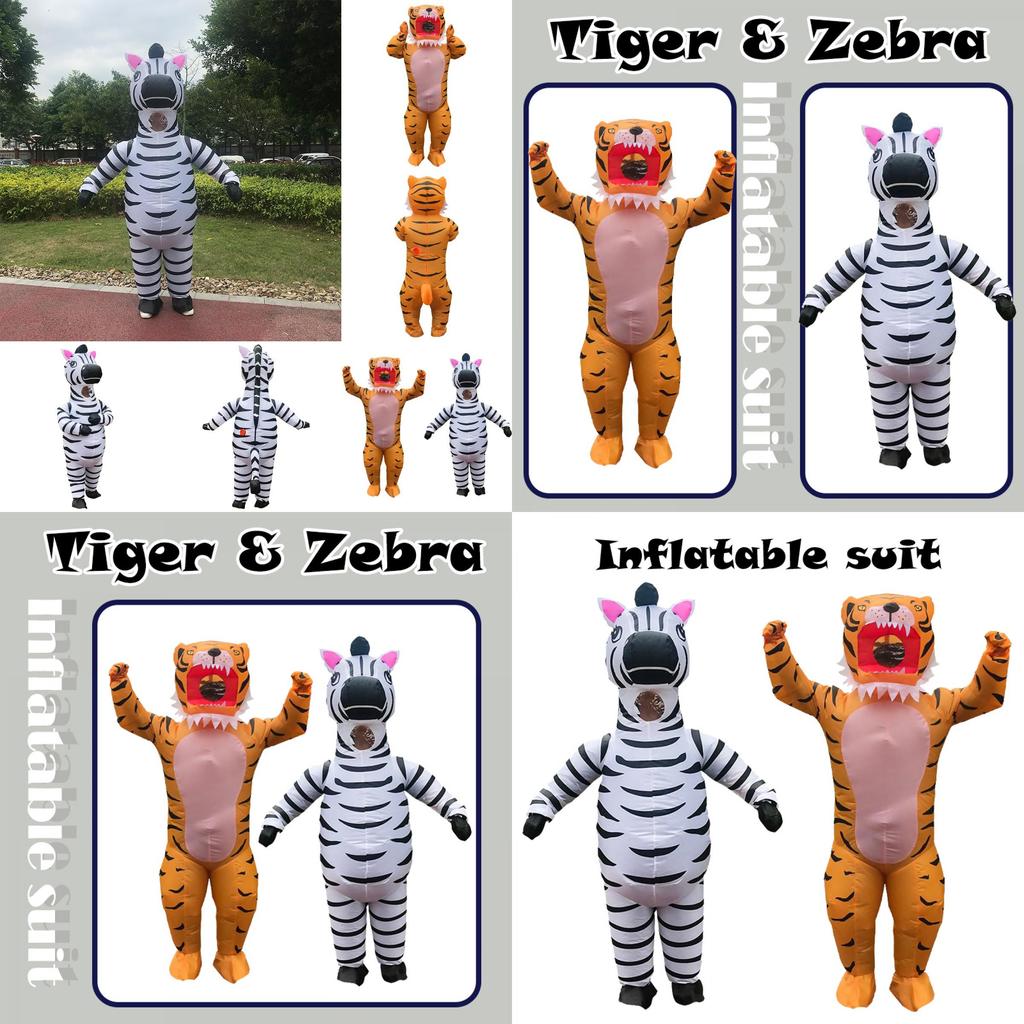 Hilarious Tiger Zebra Inflatable Costume For Adults Perfect For Halloween Parties