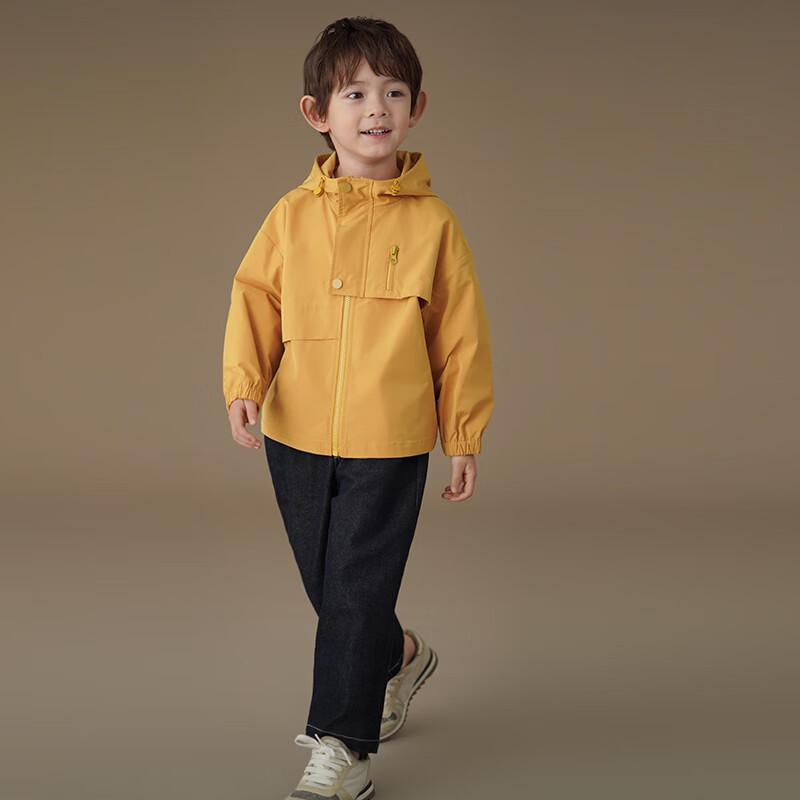 Kids' Hooded Outdoor Windbreaker