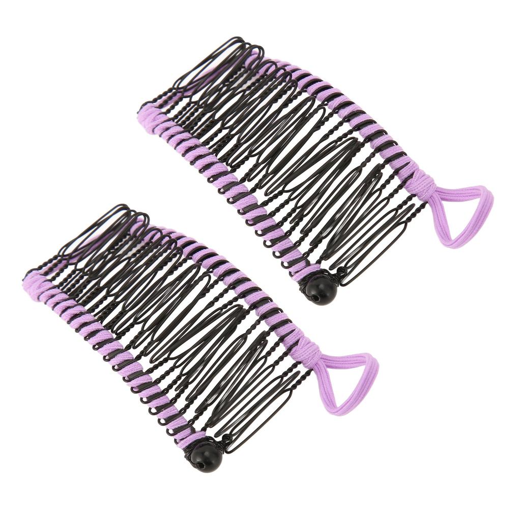 2pcs Banana Hair Clips Fashionable Stretchy Vintage Clincher Comb Tool for Women Thick Wavy Curly Hair