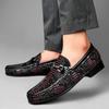Fashion New High-end Wooden Sole Business Leather Shoes Wine Red Low Heeled Loafers Genuine Leather Fashion Show Designer Wedding Shoes