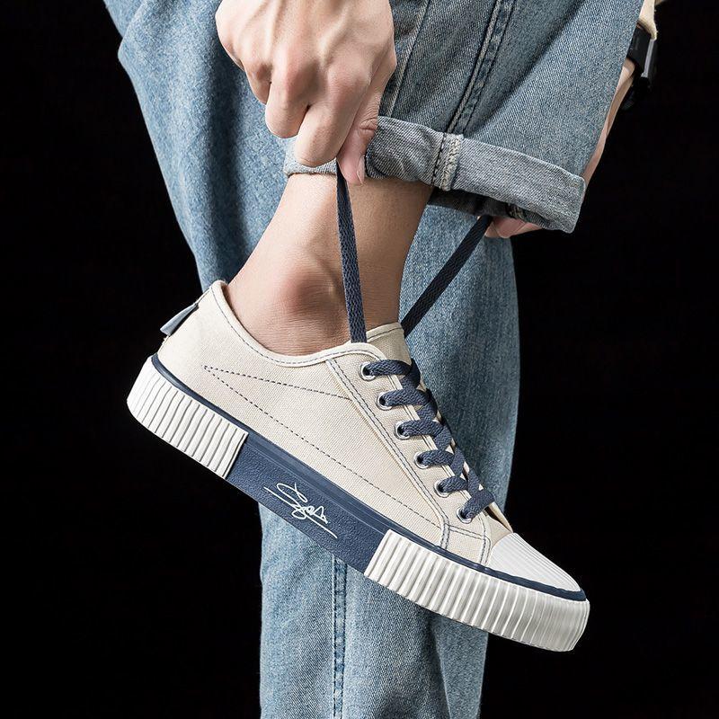 Fashion Platform Lace-up Men's Casual Shoes Flat Wear to Work Male Shoe Common Breathable Low Price Classic Original Walking Sneakers