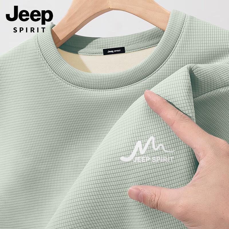 JEEP SPIRIT Men s Waffle Grid Fleece Lined Long Sleeve T-Shirt L
