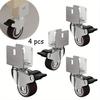 4pcs Universal Roller Mute Rubber Pulley Shelf Furniture Cabinet Casters Drawer Pulley Furniture Hardware Accessories