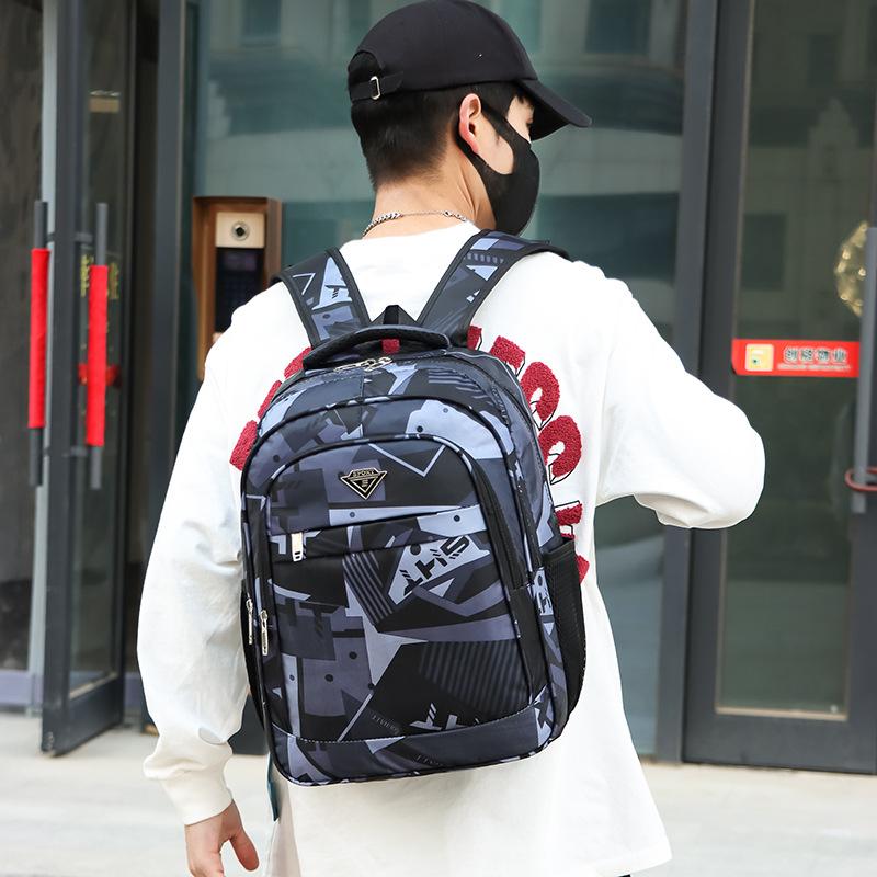 Schoolbag New Large-capacity Korean Version of Middle School Students Junior High School Backpack Men's Fashion Trend Graffiti Schoolbag Personalized