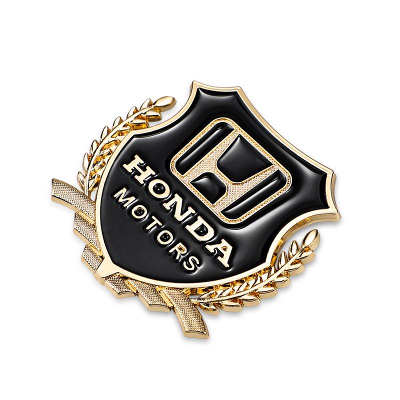 

2Pcs Car Logo Metal Sticker Window Trunk Emblem Accessories For Honda Civic Fit Jazz Accord Pilot CRV Odyssey Passport City HRV