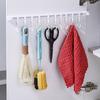 Hanging Hooks Behind The Cabinet Door A Row Of Sliding Tracks No Drilling, Adhesive Rods Spoons Shovels Kitchenware Storage Racks YLE578