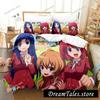 Toradora New Bedding Set Cartoon Anime Adult Kid Bedroom Duvet Cover Sets 3D Kawaii Girls Roupa De Cama Casal
