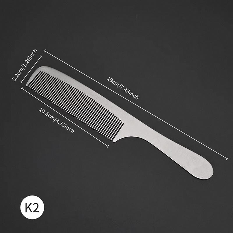 Barber Professional Stainless Steel Silver Hairdressing Comb Anti-Static Men Haircut Clipper Ultra-Thin Comb Salon Styling Tool as the picture