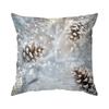 Silver Christmas Theme Pillowcase Printed Polyester 45x45cm Throw Pillowcover Decorative Sofa Cushion Pillowslip Home Decor