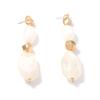 Cold feeling retro irregular metal resin splicing long drop earrings gentle premium women's earrings