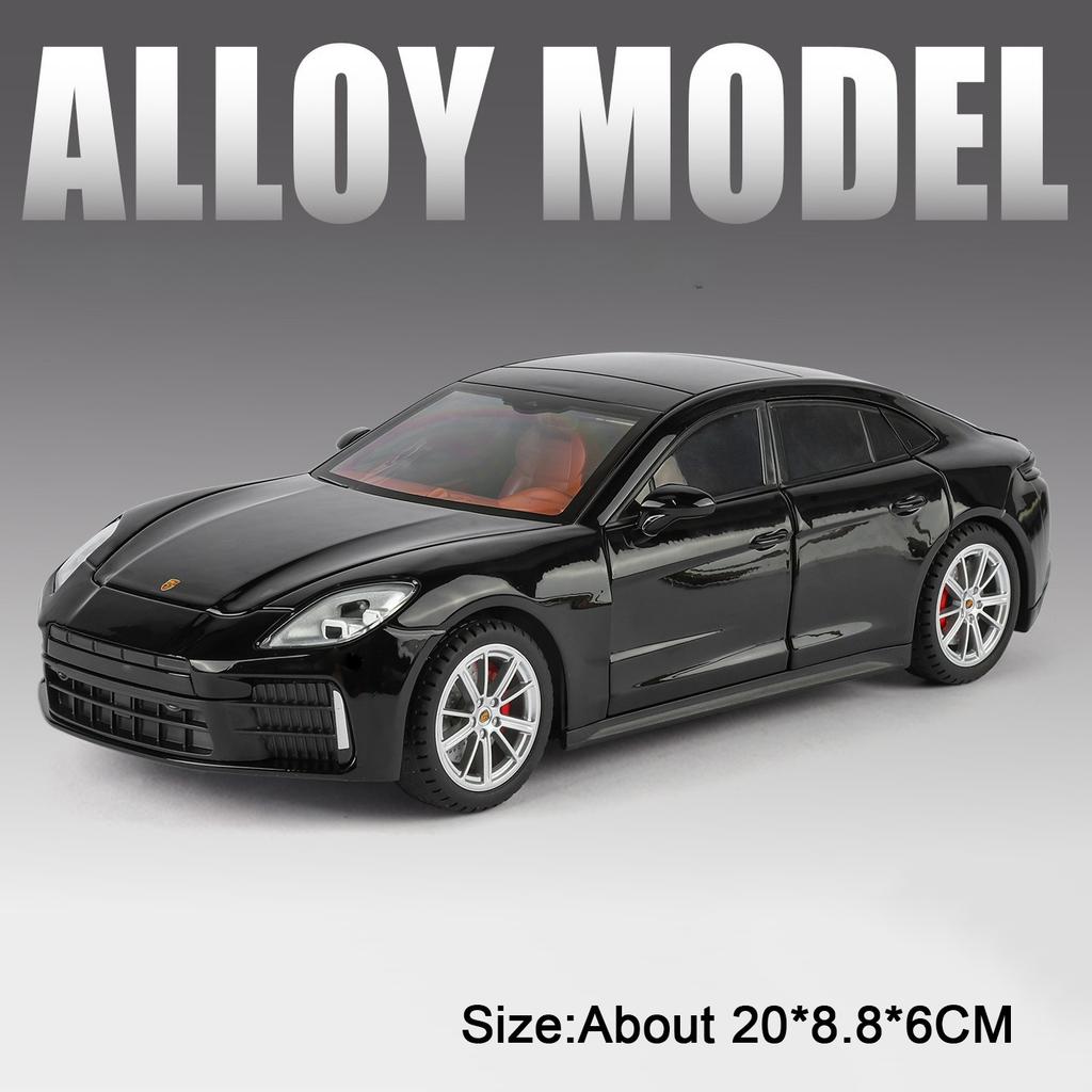 1:24 Panamera 911 Turbo S Toy Alloy Car Model Toy Music Light Pull Back Simulation Vehicle Models Collection Gift for Friends