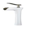 Antique Bathroom Faucet Gold Basin Faucets Brass Hot & Cold Bathroom Sink Faucet Deck Mounted Lavotory Faucet  Mixer Water Tap