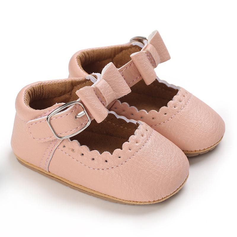 Jaro a podzim Dětská batolecí obuv 0-1 rok Měkký spodek Dětská obuv Měkká gumová podrážka Prodyšná princezna Boty