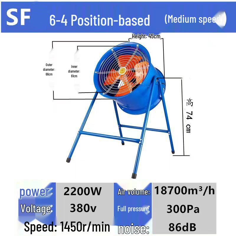 High-Power Axial Flow Barrel Exhaust Fan for Industrial & Commercial Use