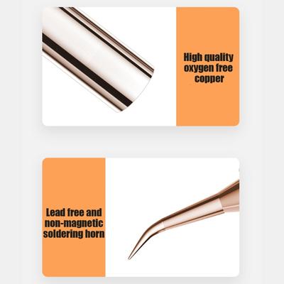 5 Pack Copper Soldering Iron Tip High Conductivity for Professional Welding Needs Circuit Board Work Stable Temperature