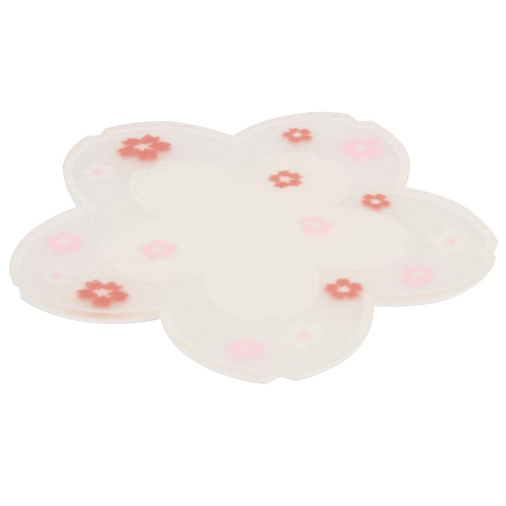 Flower Pattern Coasters Heat Insulation Coaster AntiSlip Cup Mats Tabletop   Prevent Furniture Damage(Pink )