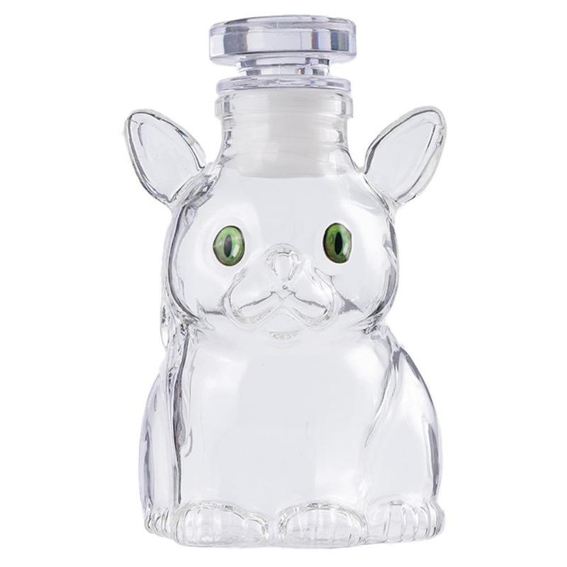 

Dog Food Container Airtight Glass Storage Canister Animal Shape Snack Canister Cookie Dispenser Kitchen Home Travel Outdoor